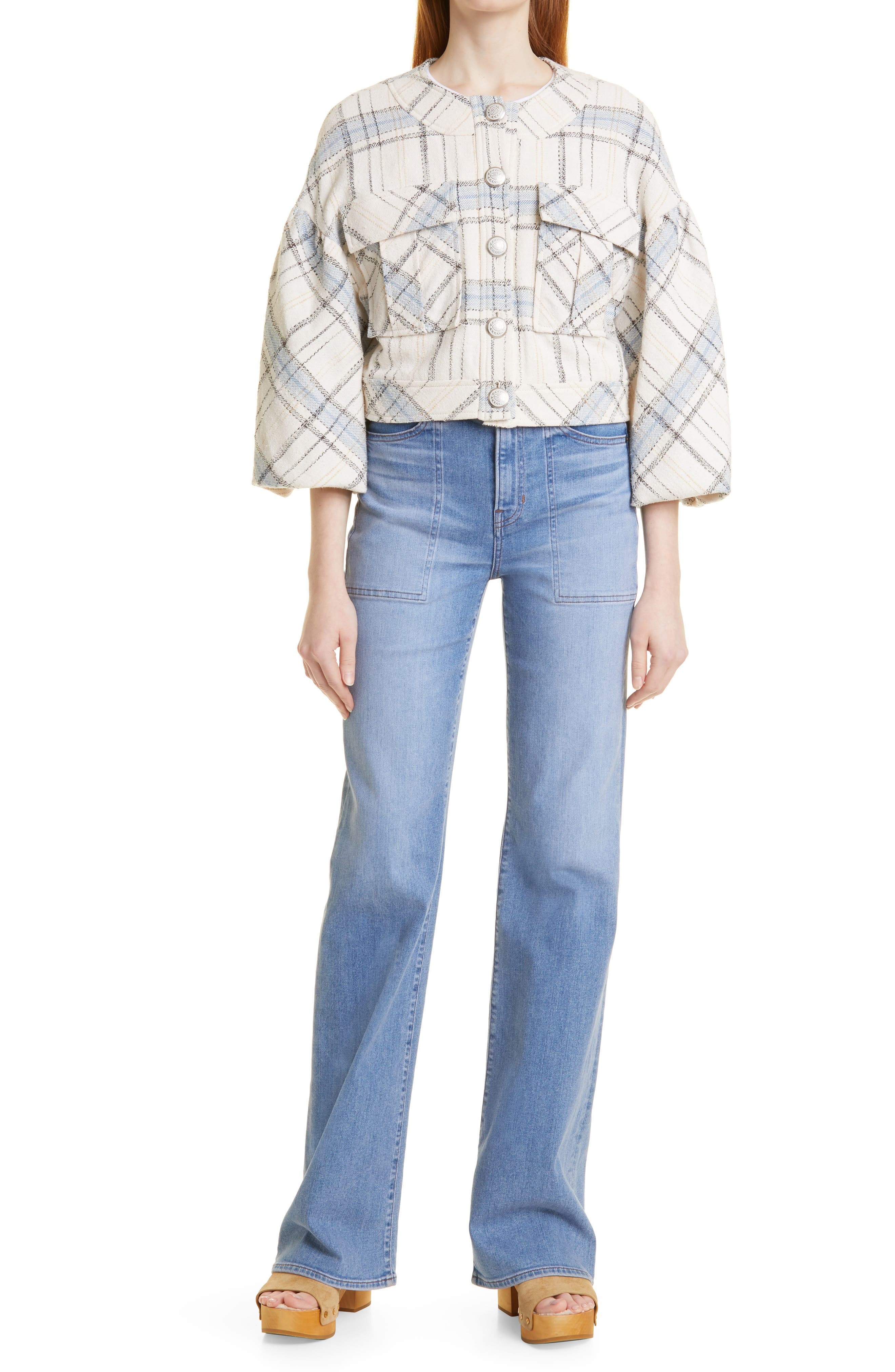 Veronica Beard Crosbie Wide Leg Jeans in Amethyst at Nordstrom - 7