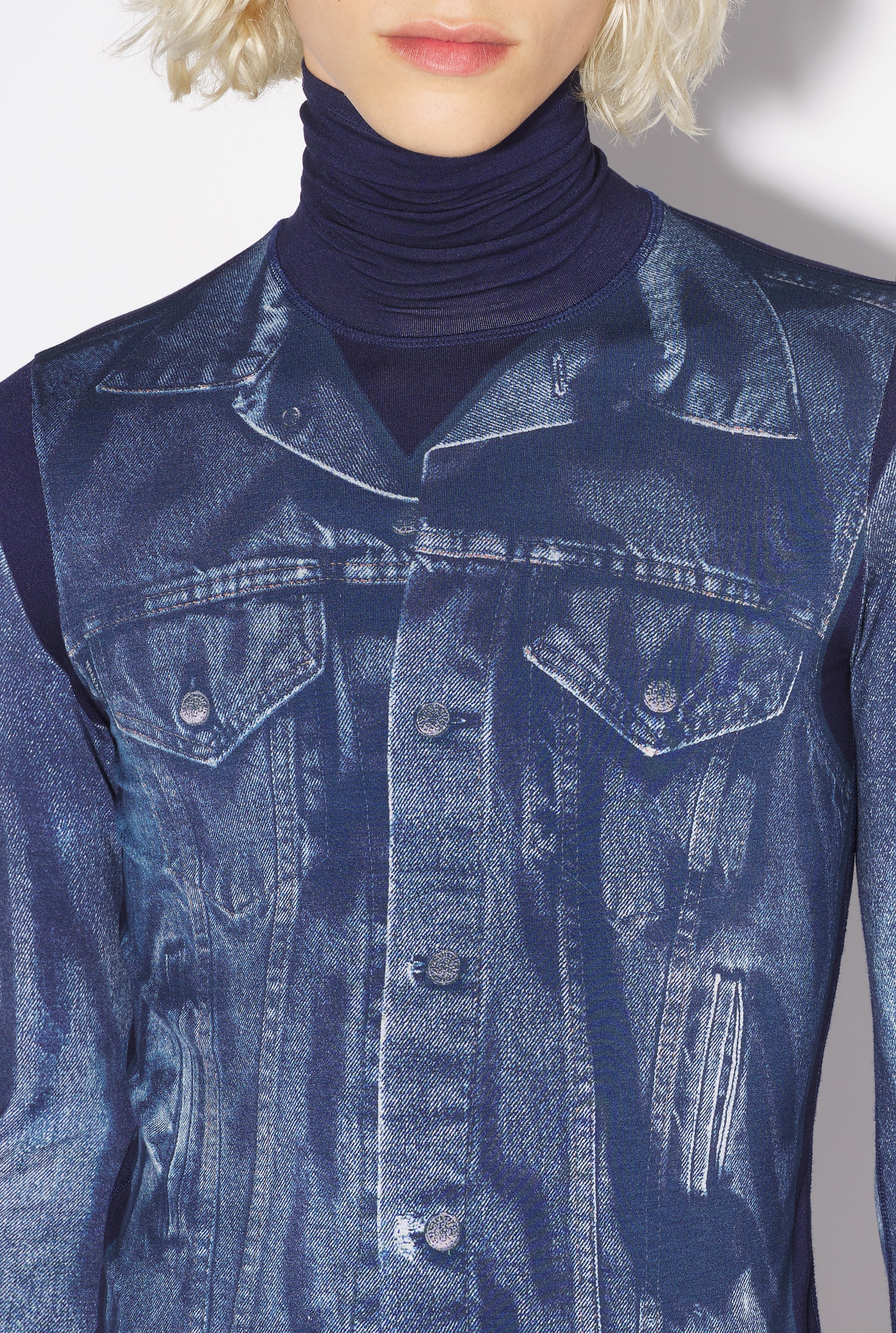 THE BLUE DENIM TROMPE L’OEIL TOP - 4