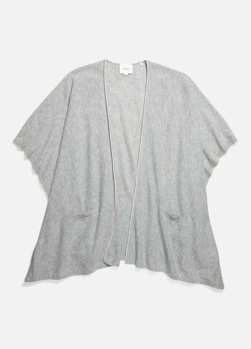 Vince Tipped Jersey-Knit Cashmere Cape outlook