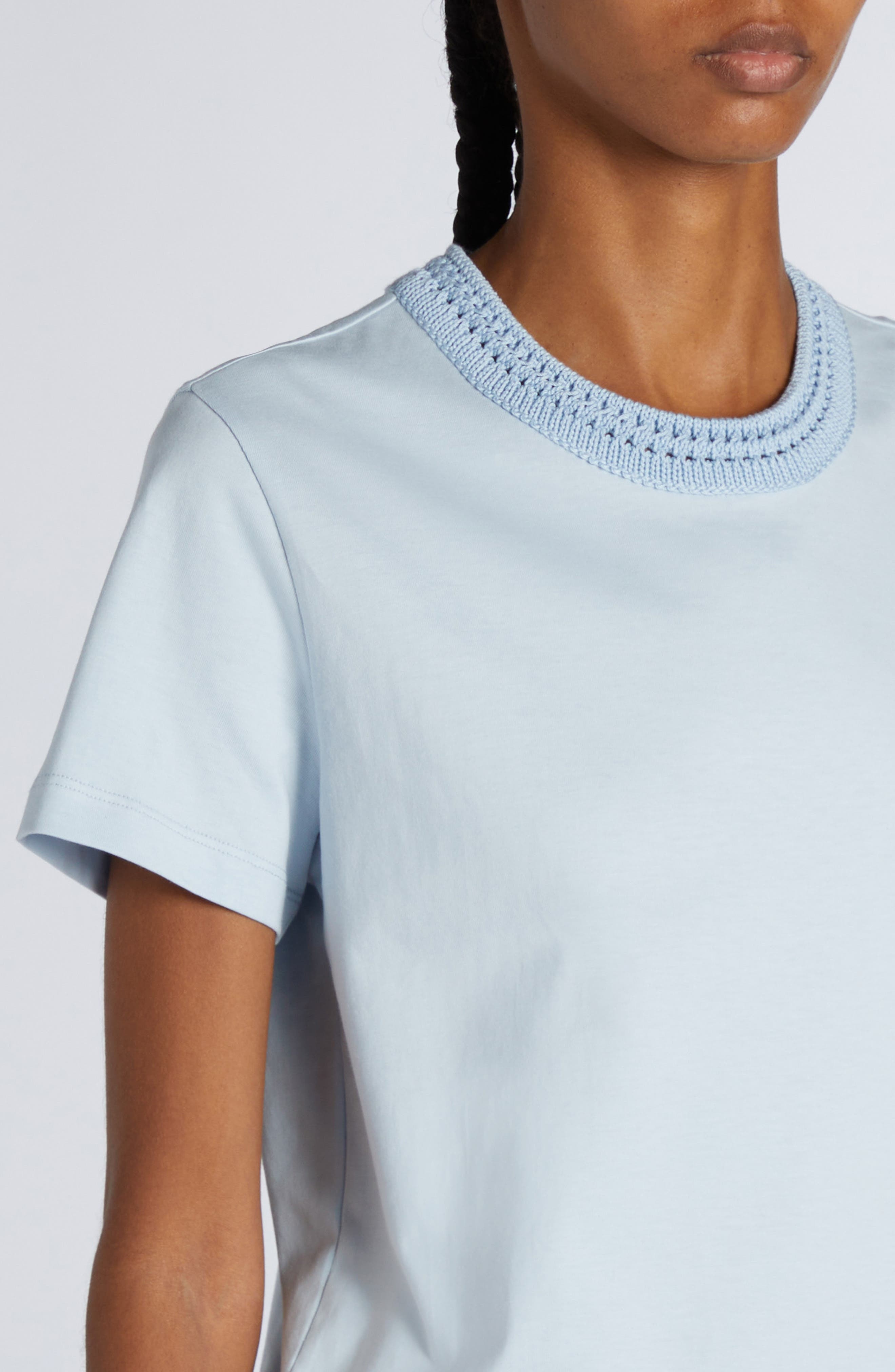 Moncler Crewneck T-Shirt in Light Blue at Nordstrom - 5