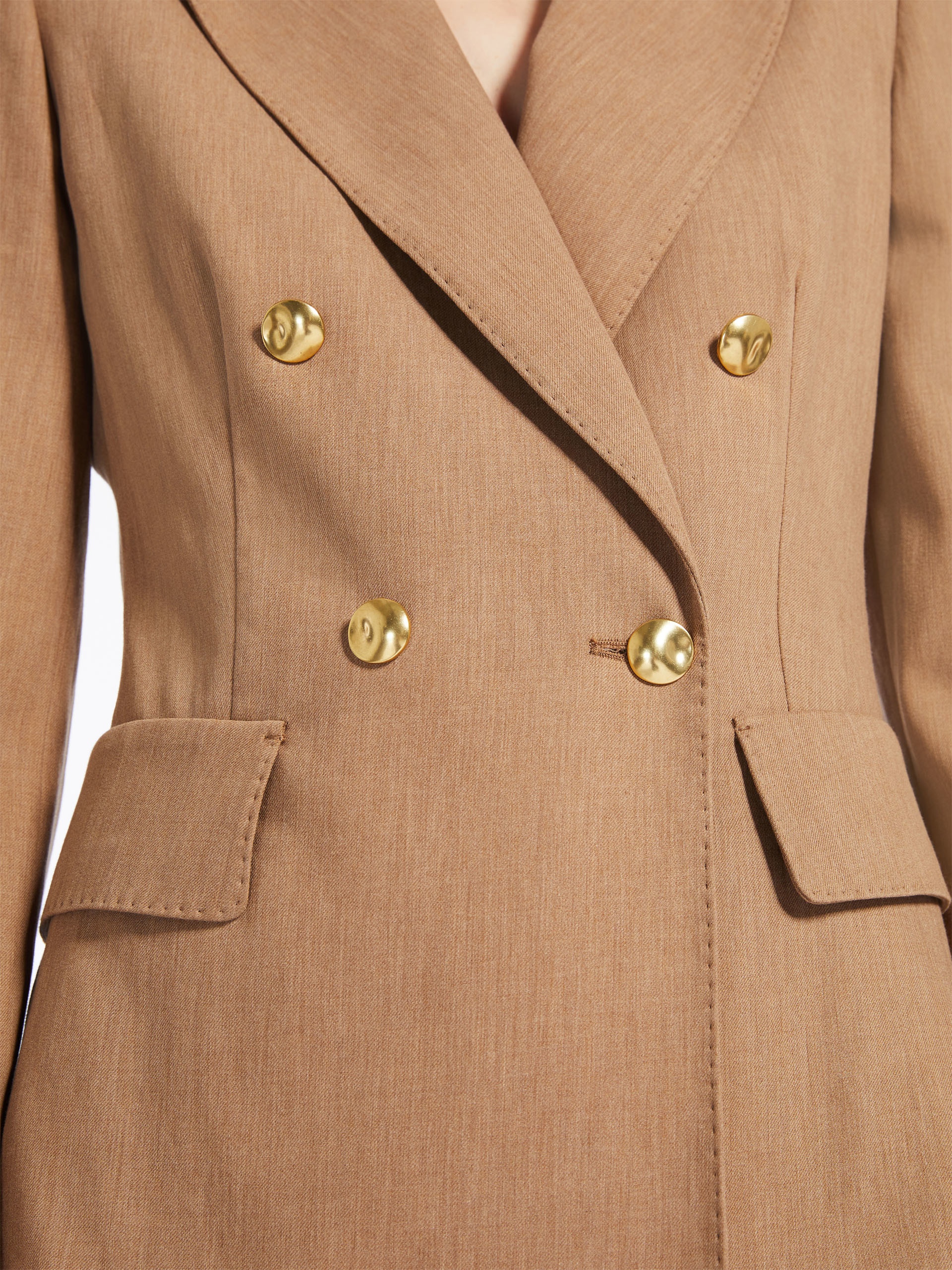 Max Mara ZENONE Double-breasted blazer in cotton crêpe