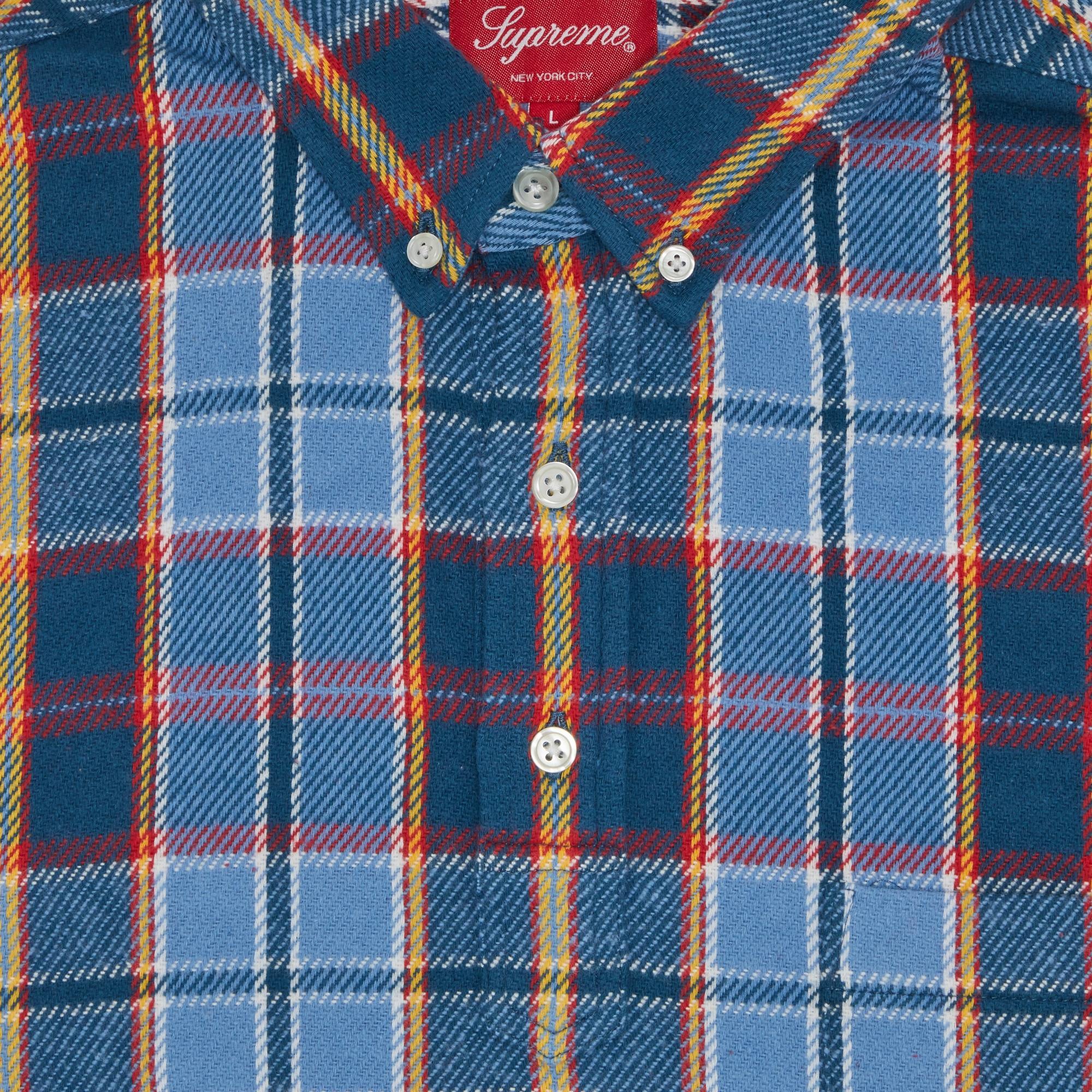 Supreme Pullover Plaid Flannel Shirt 'Blue'