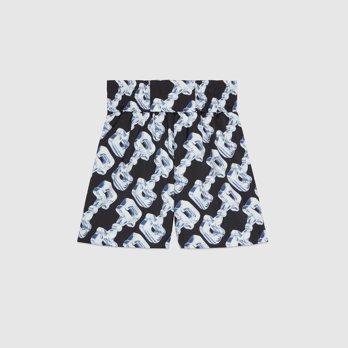 3D glass Horsebit print fabric shorts - 1