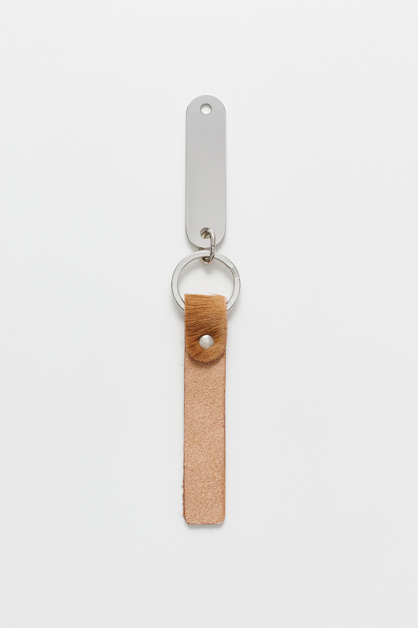 Ring Keyring Camel Hair On Hide - 2