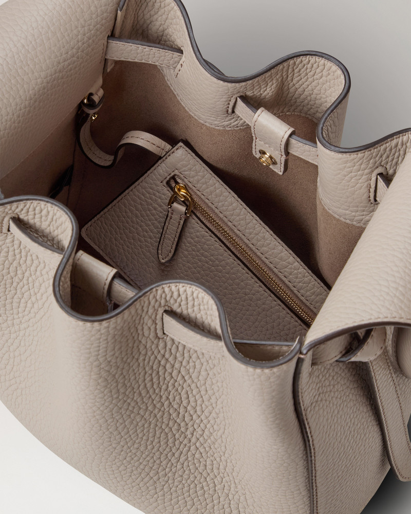 Small Lyra Bucket Cashmere Taupe Heavy Grain 5