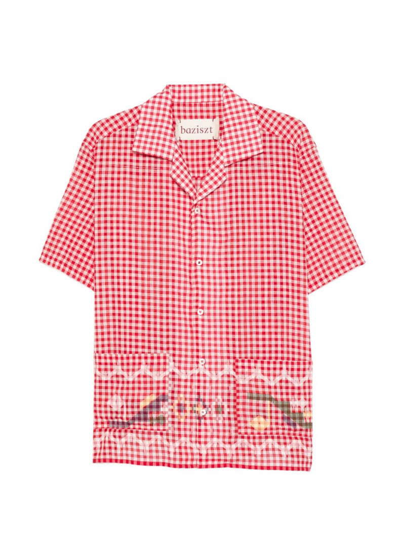 checked embroidered shirt 1