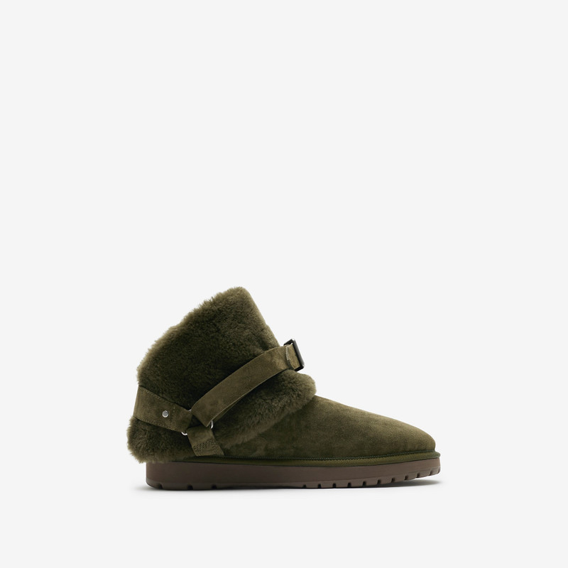 Suede and Shearling Chubby Boots - 1