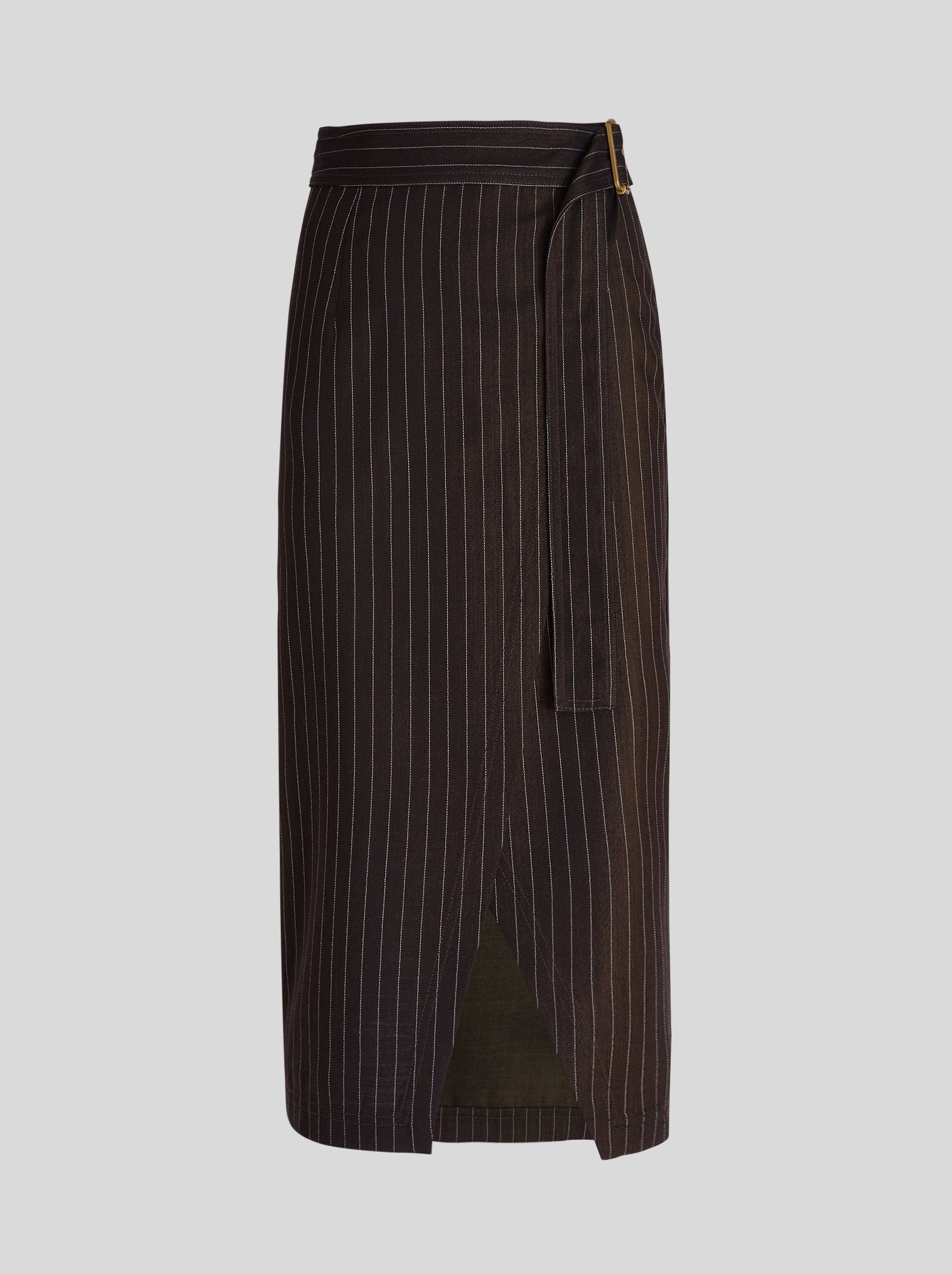 STRIPED WRAP SKIRT - 1