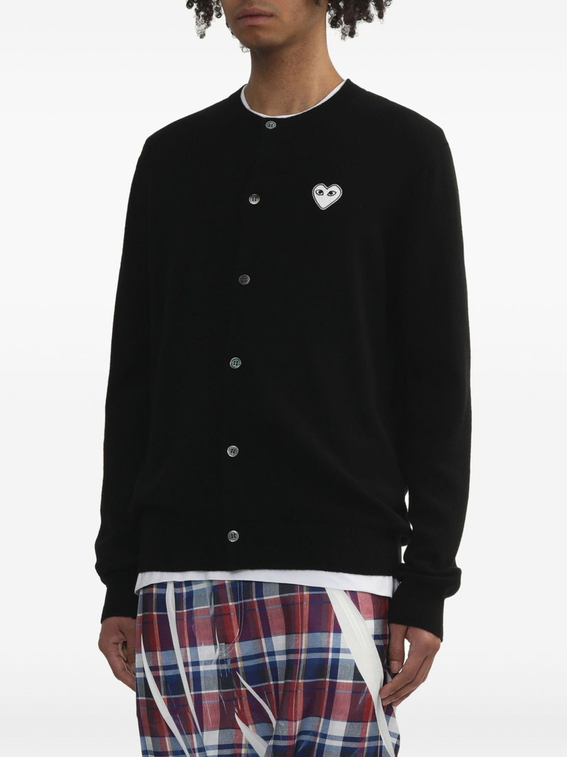 Comme des Garçons PLAY heart-appliqué cardigan outlook