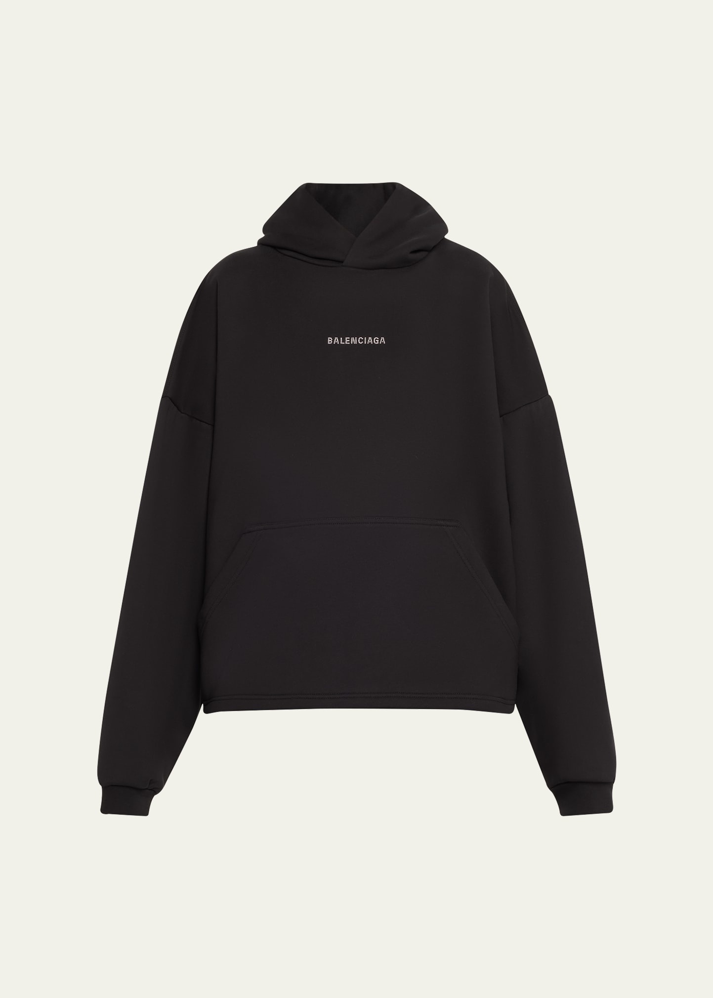 Logo Embellished Cropped Hoodie - 1