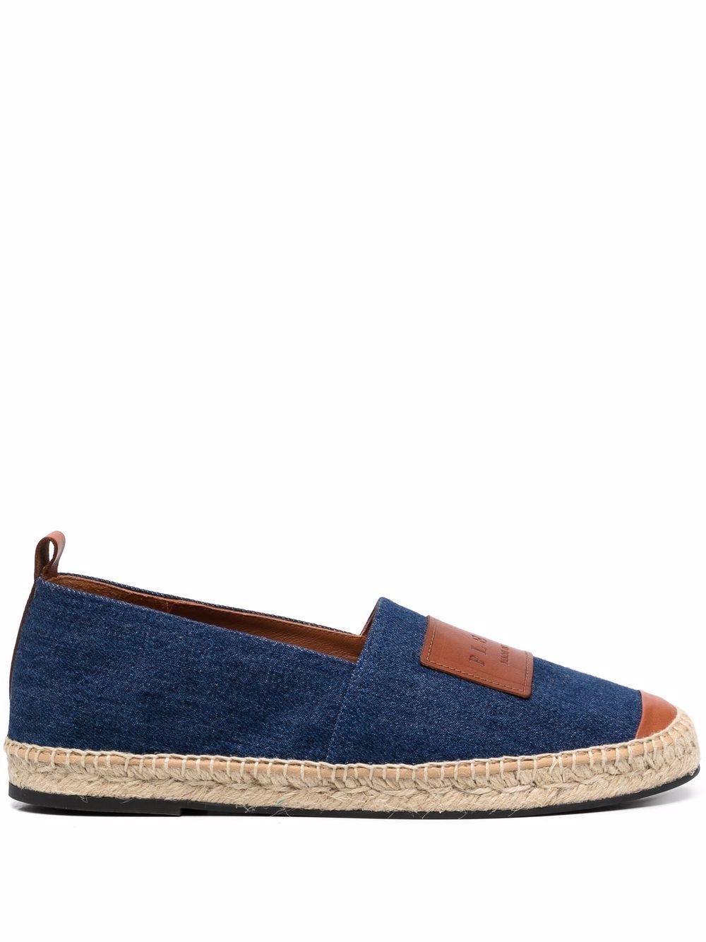 logo-patch denim espadrilles - 1