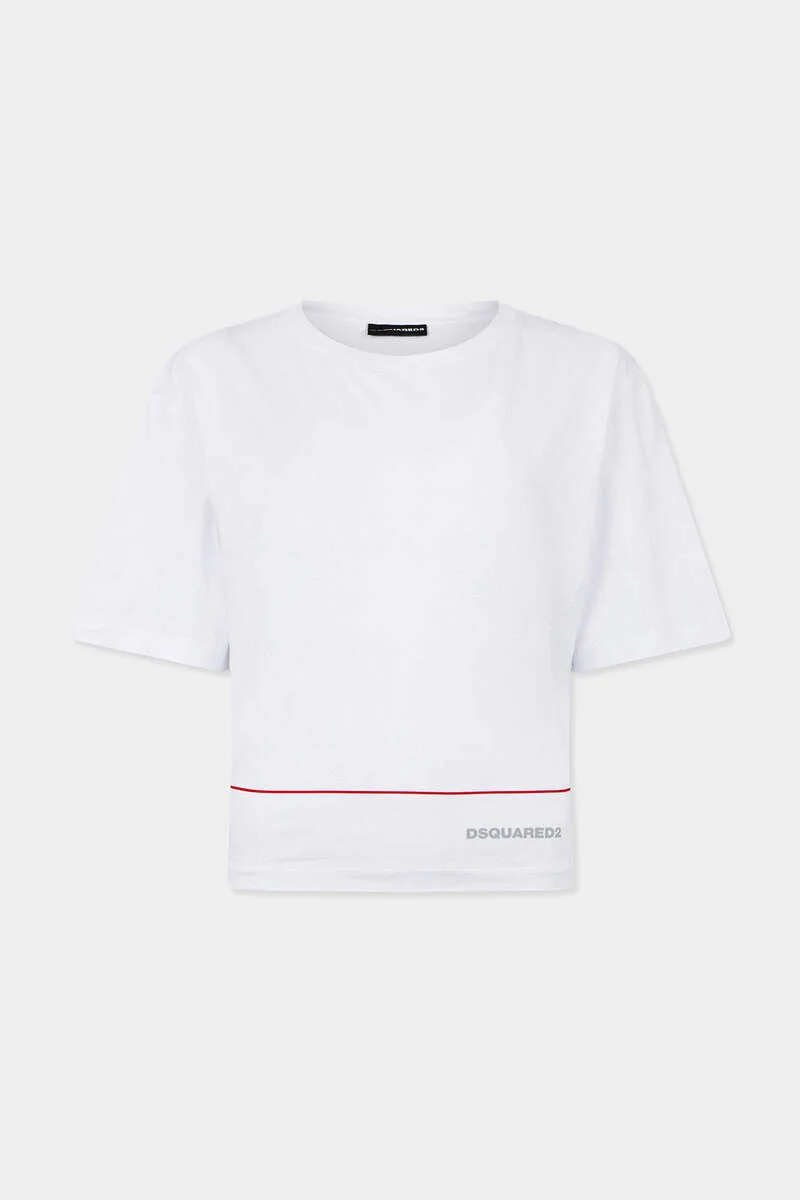 DSQUARED2 TAPE CROPPED BREEZY FIT T-SHIRT - 1