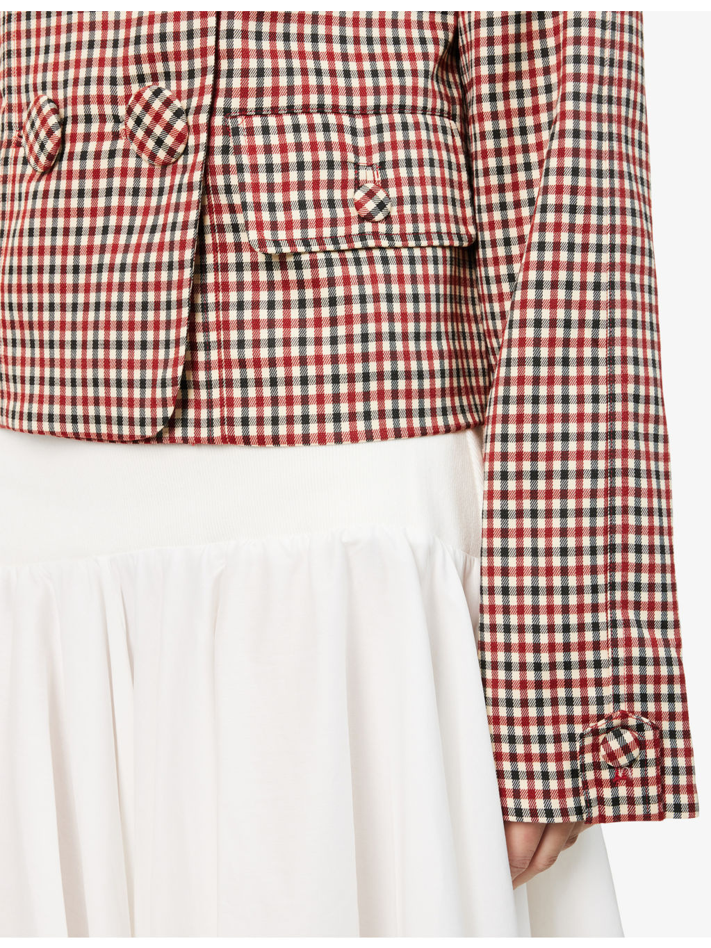The Marie Check-Print Stretch-Woven Jacket - 5