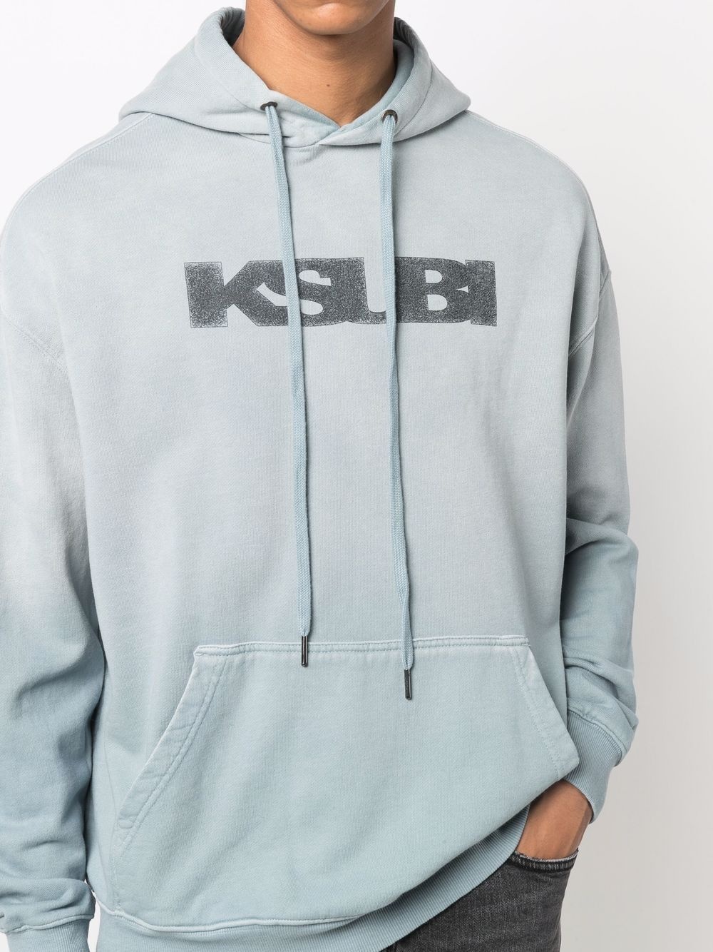 logo-print cotton hoodie - 5