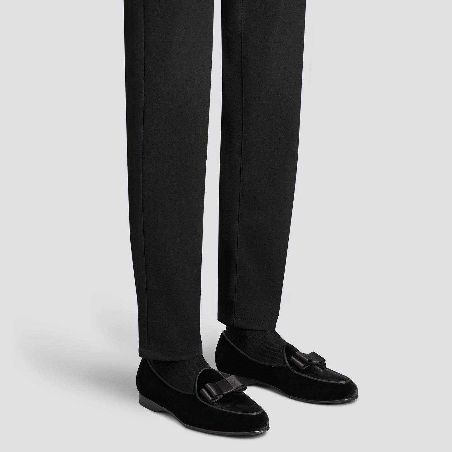 Men's black satin Andrea loafer - 2