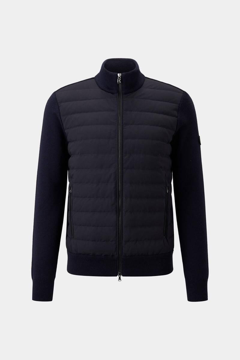 Zisco Hybrid knit jacket in Navy blue 6