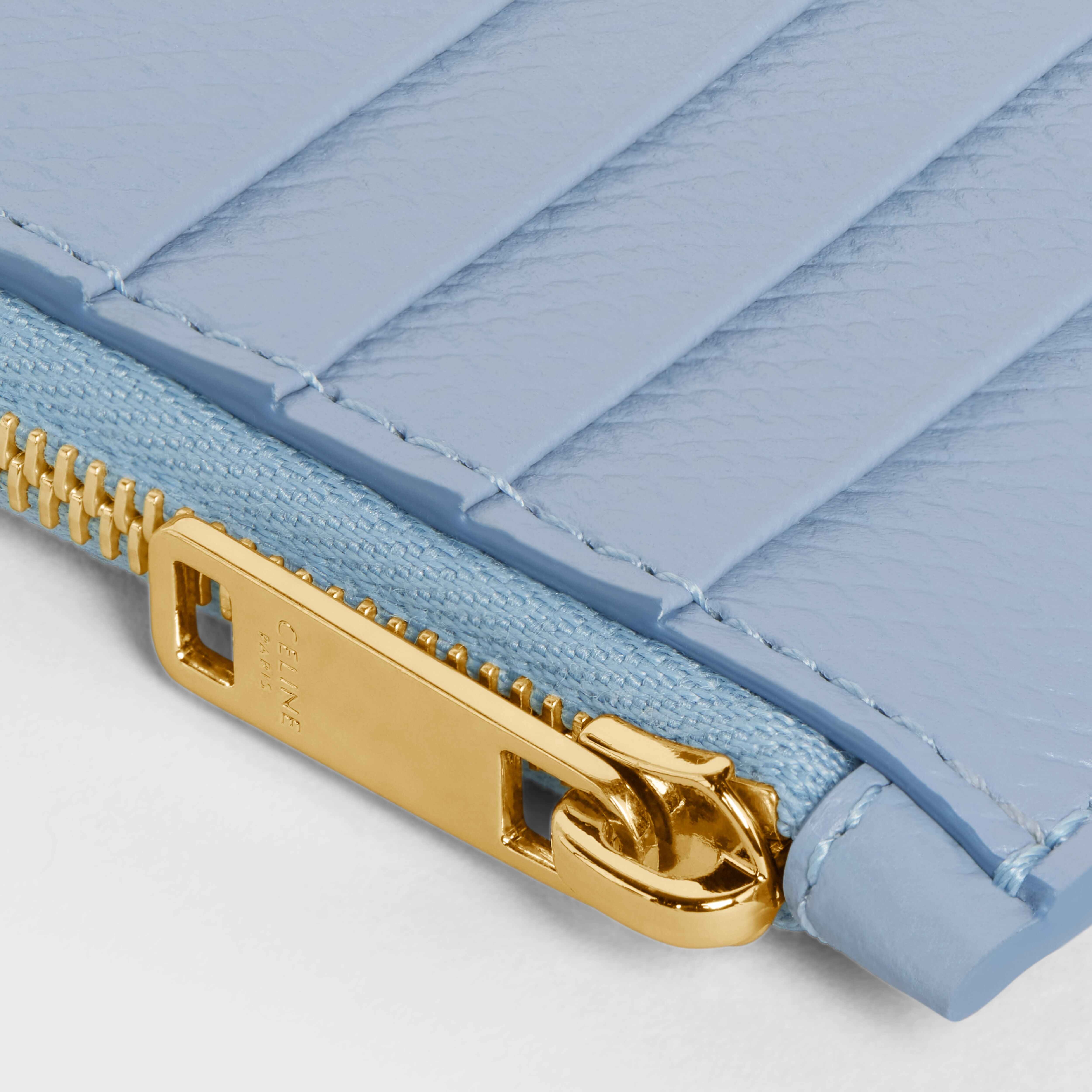 Zipped compact card holder in Grained calfskin - 4