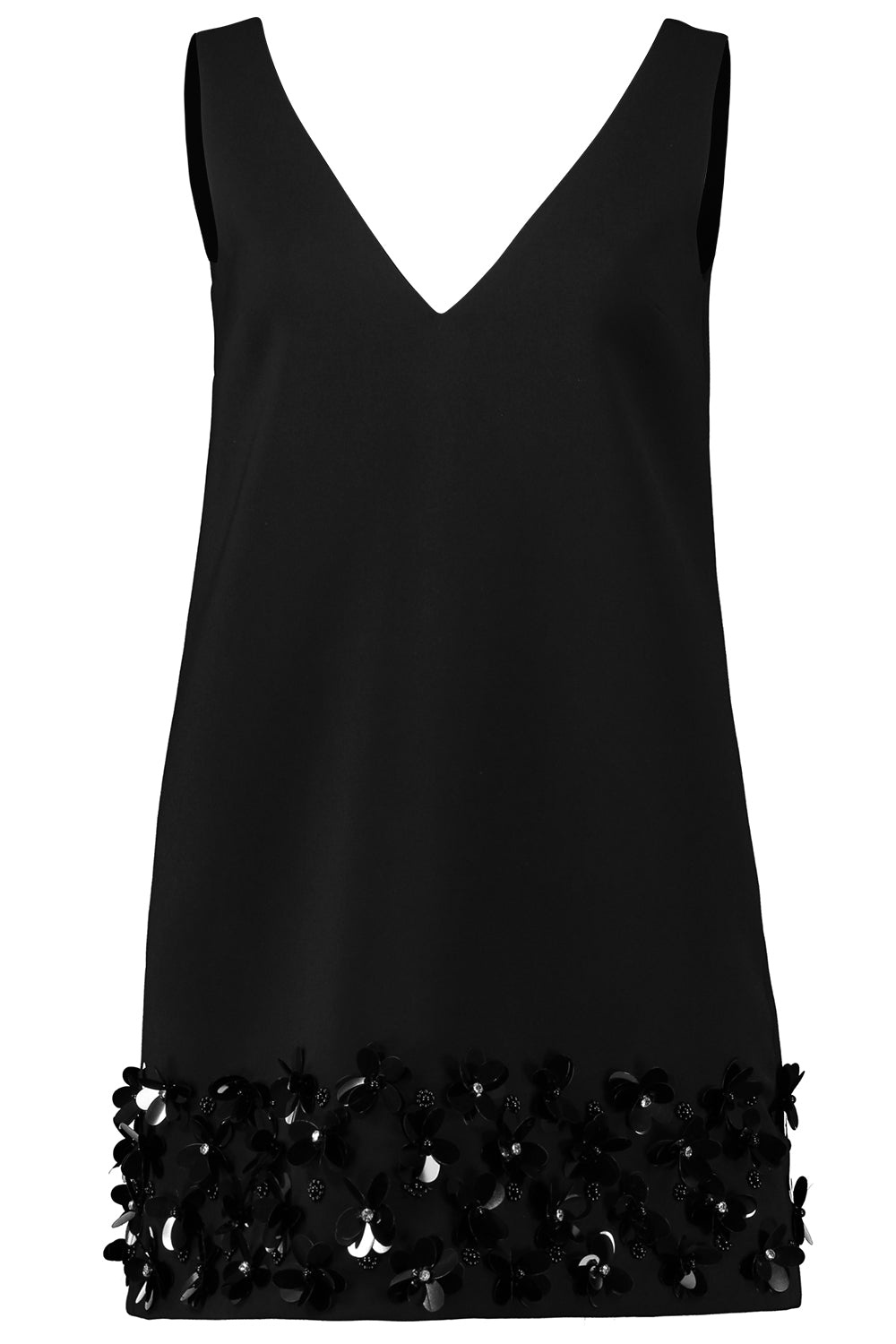3D Floral Sequin Mini Dress - 1