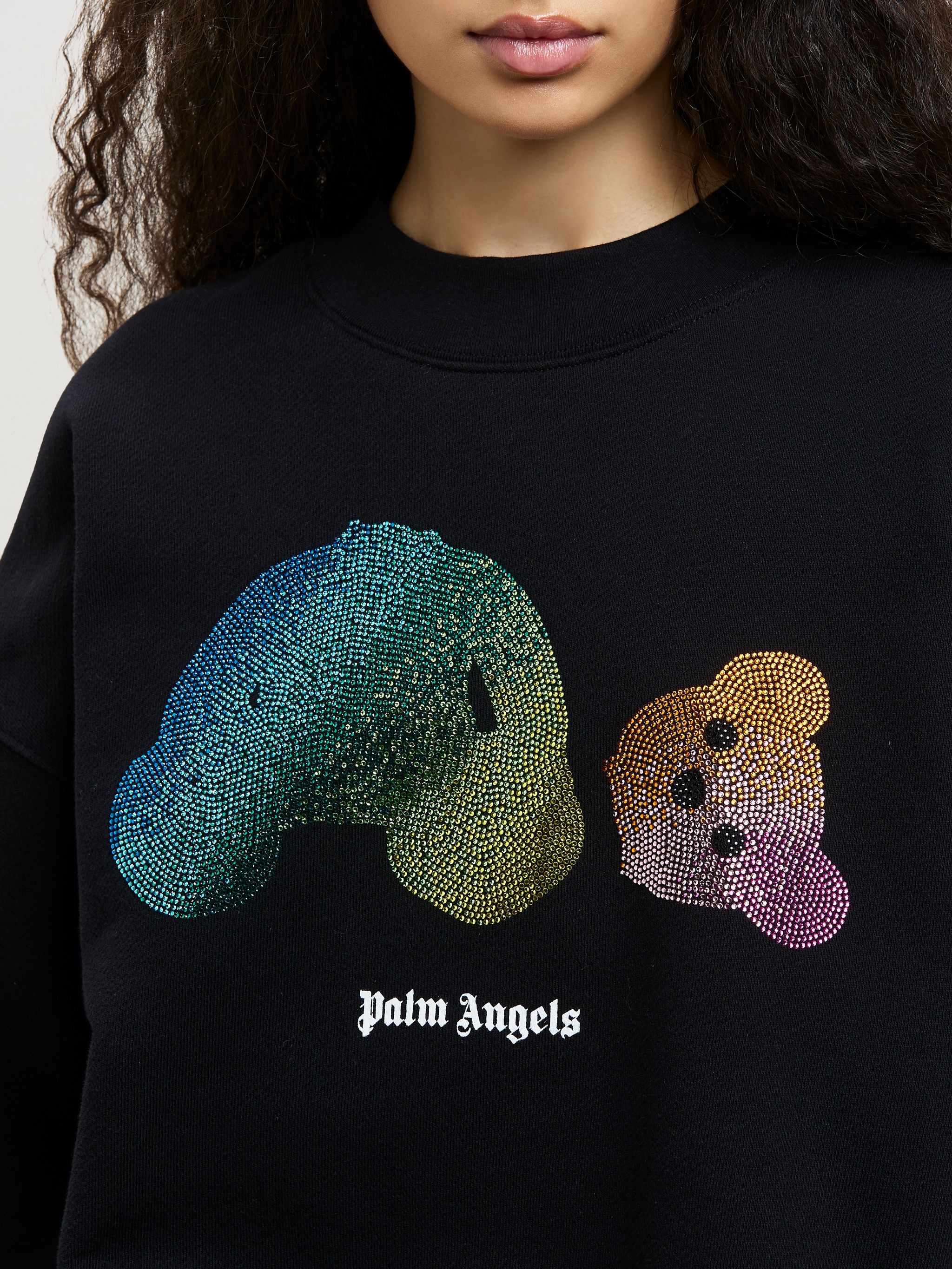 RAINBOW RHINESTONES BEAR SWEATSHIRT - 6
