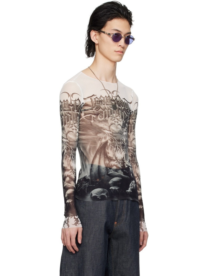 Jean Paul Gaultier Black & White 'The Diablo' Long Sleeve T-Shirt outlook