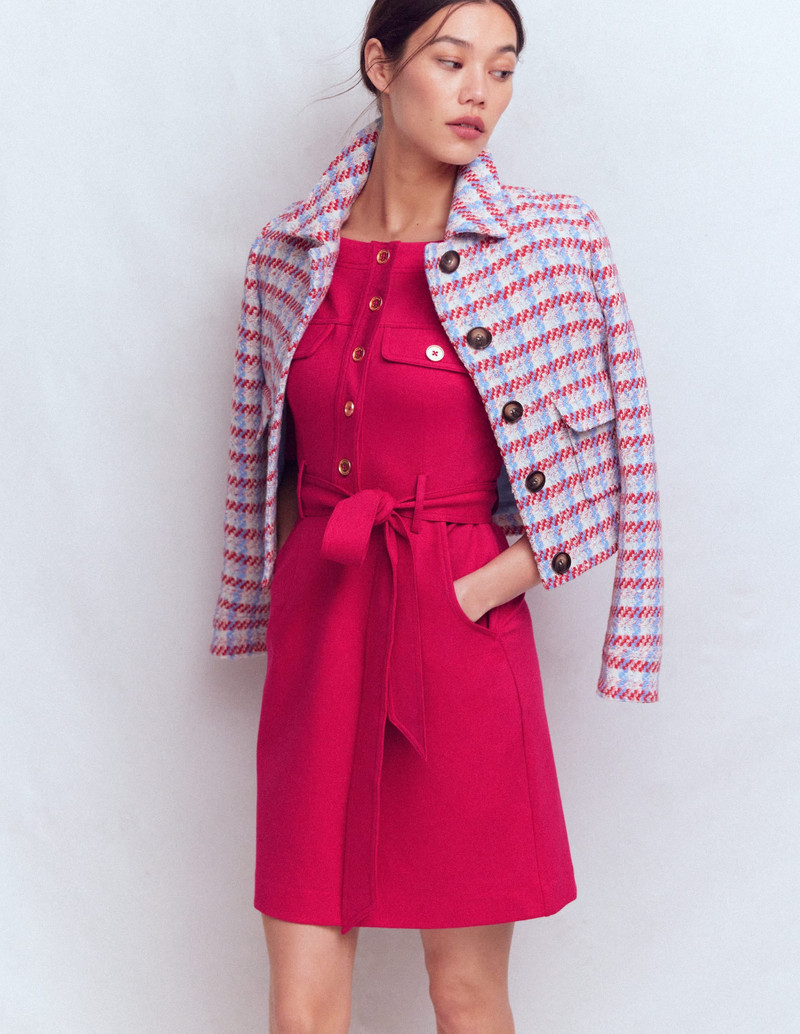 Bria Ponte Shift Dress-Pomegranate 5