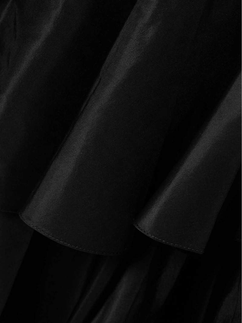Spirit of Exploration asymmetric ruffled silk maxi skirt 5
