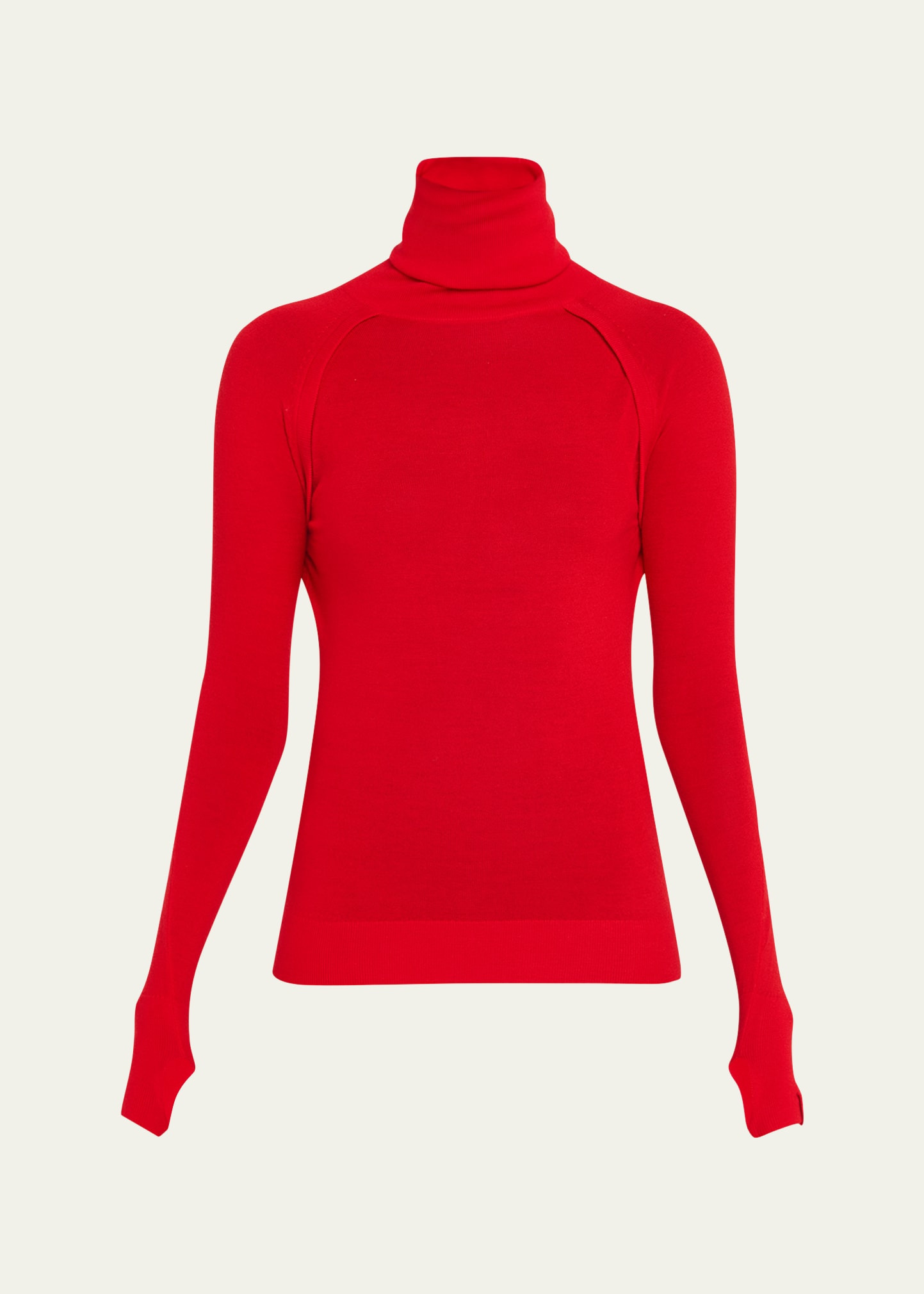 Turtleneck Raglan Long-Sleeve Sweater - 1