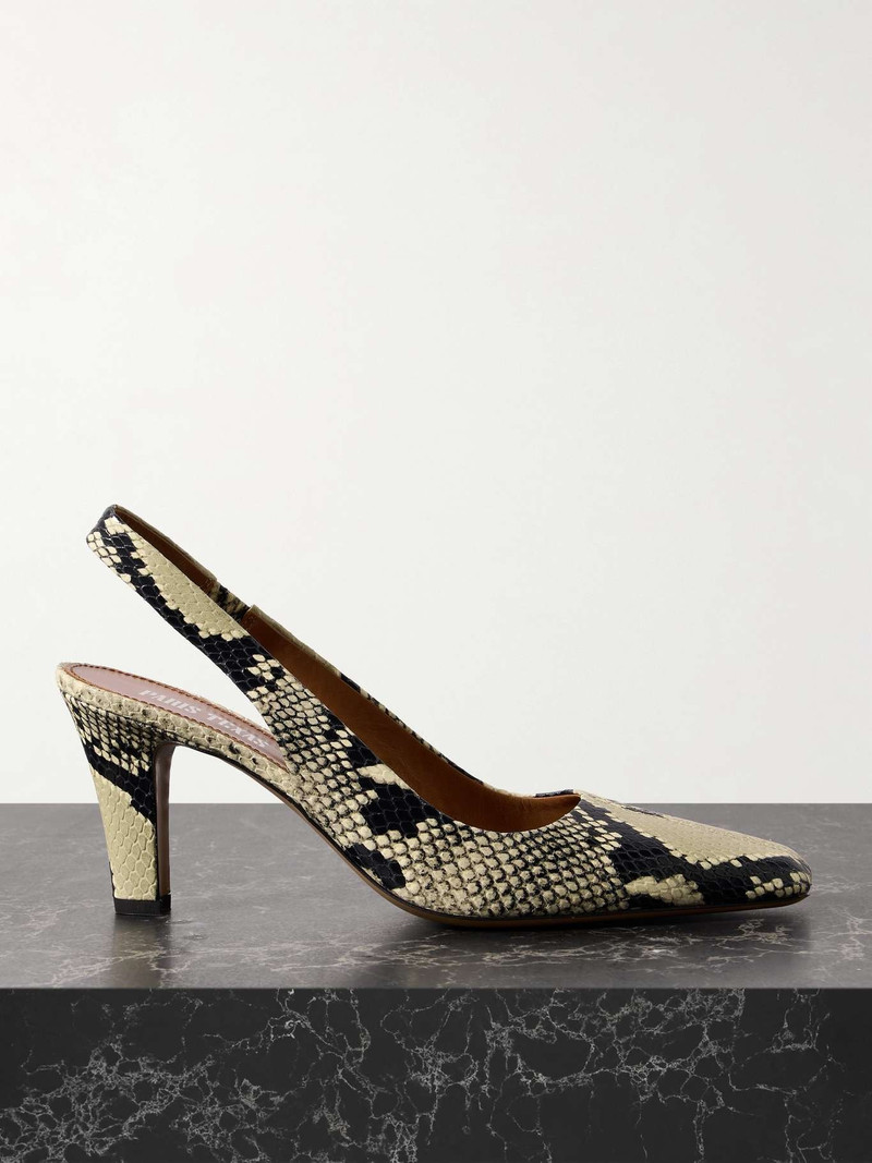 Belle 뱀 효과 가죽 slingback 펌프 Snake 인쇄 1