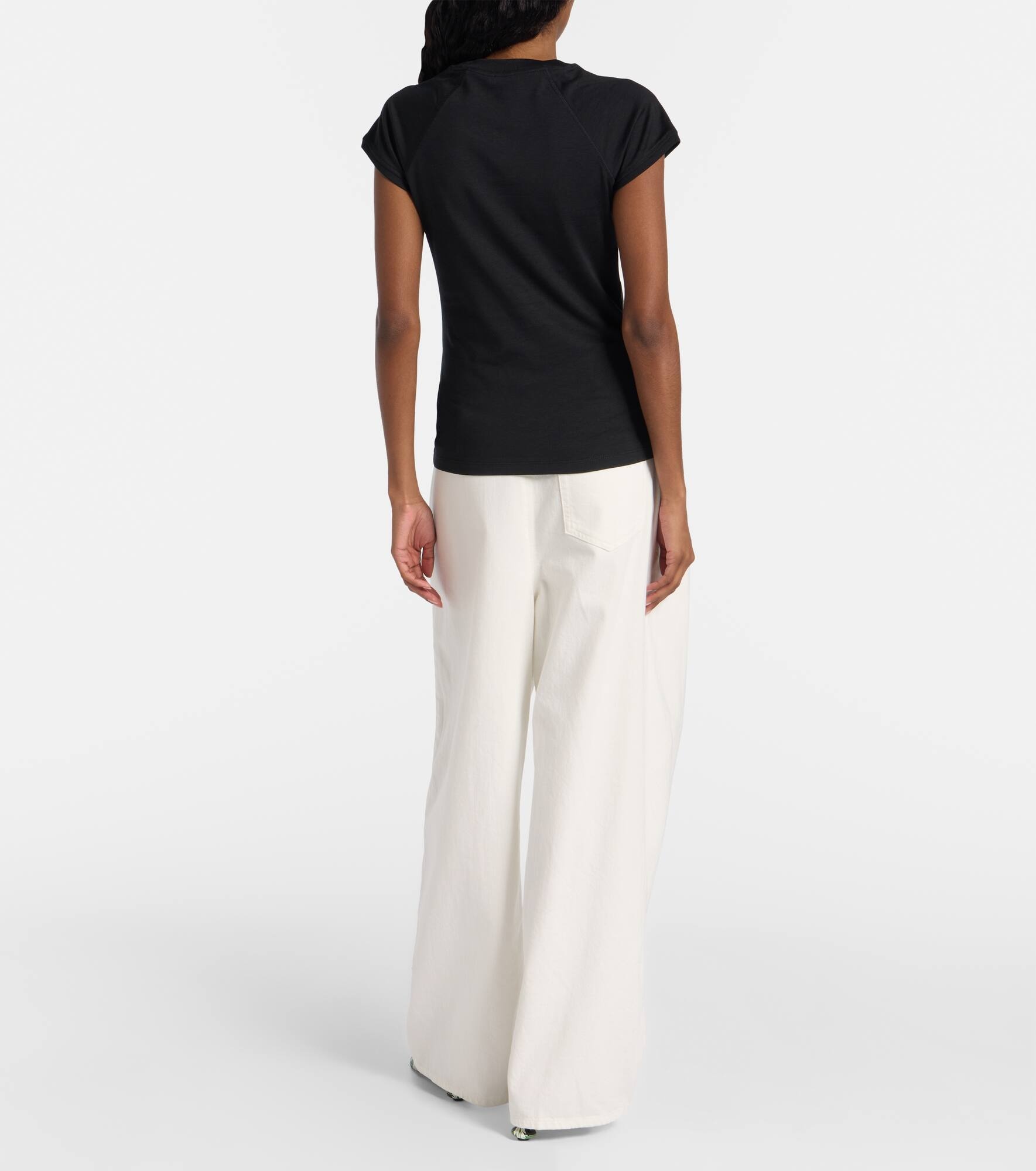 Anagram cotton-blend jersey T-shirt - 3