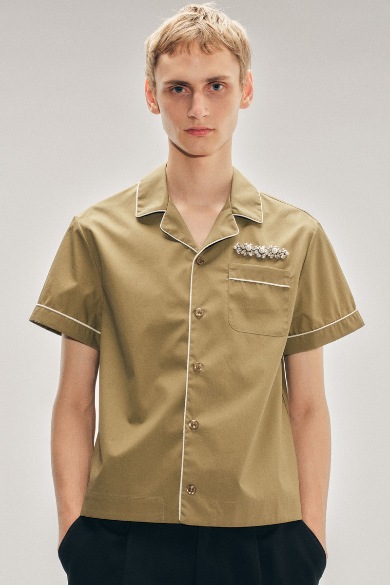 Embellished Fitted Piped Shirt 1