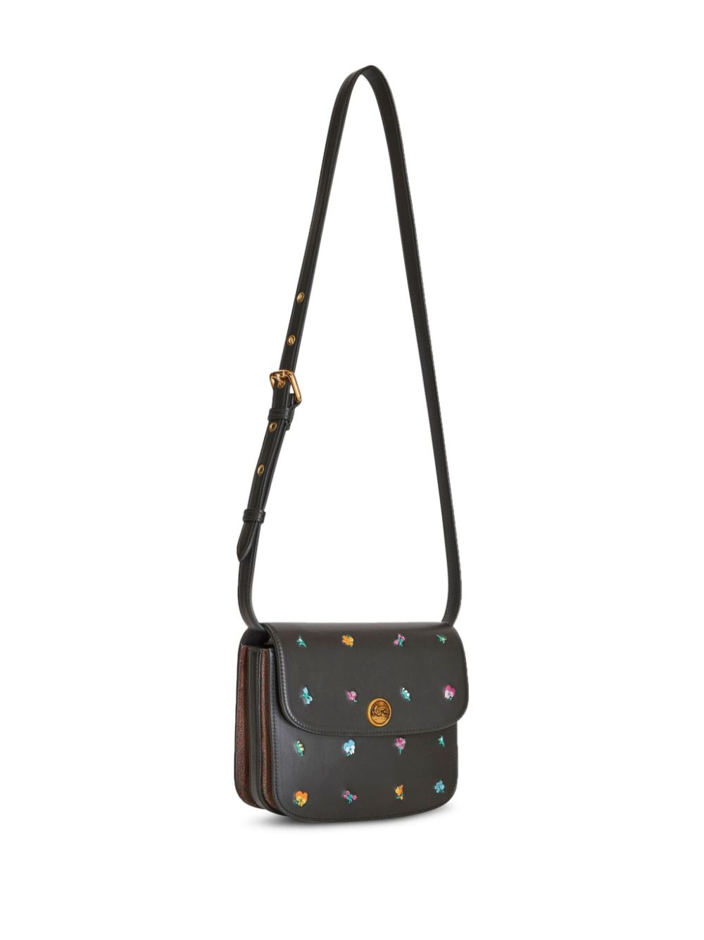 small Essential floral-embroidered shoulder bag - 3