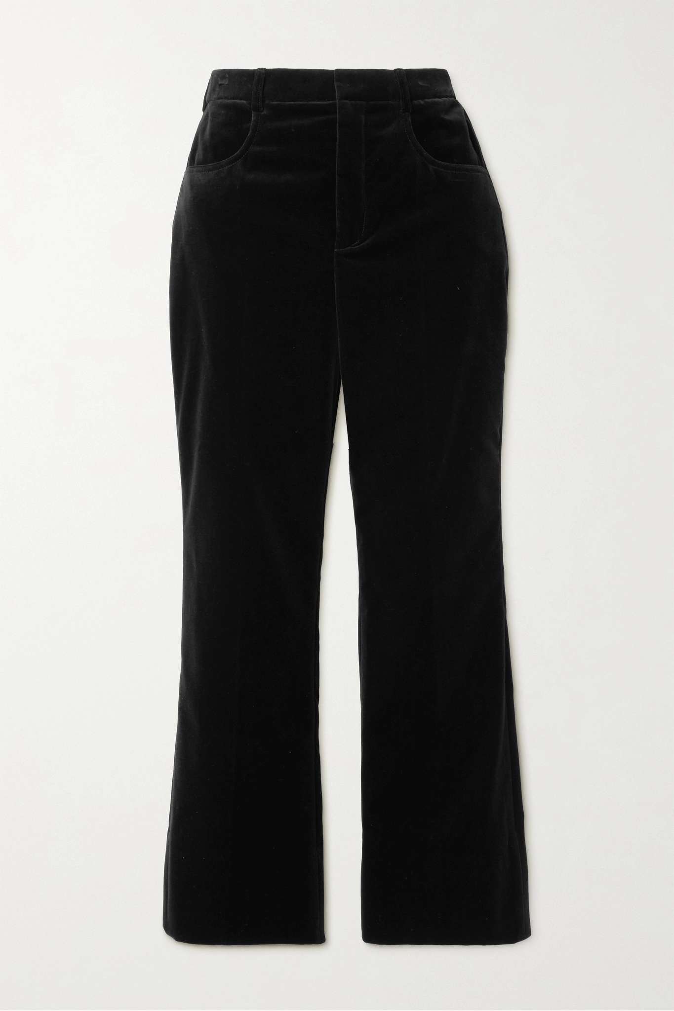 Cropped cotton flared pants - 1