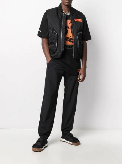 Heron Preston padded zip-pocket waistcoat outlook