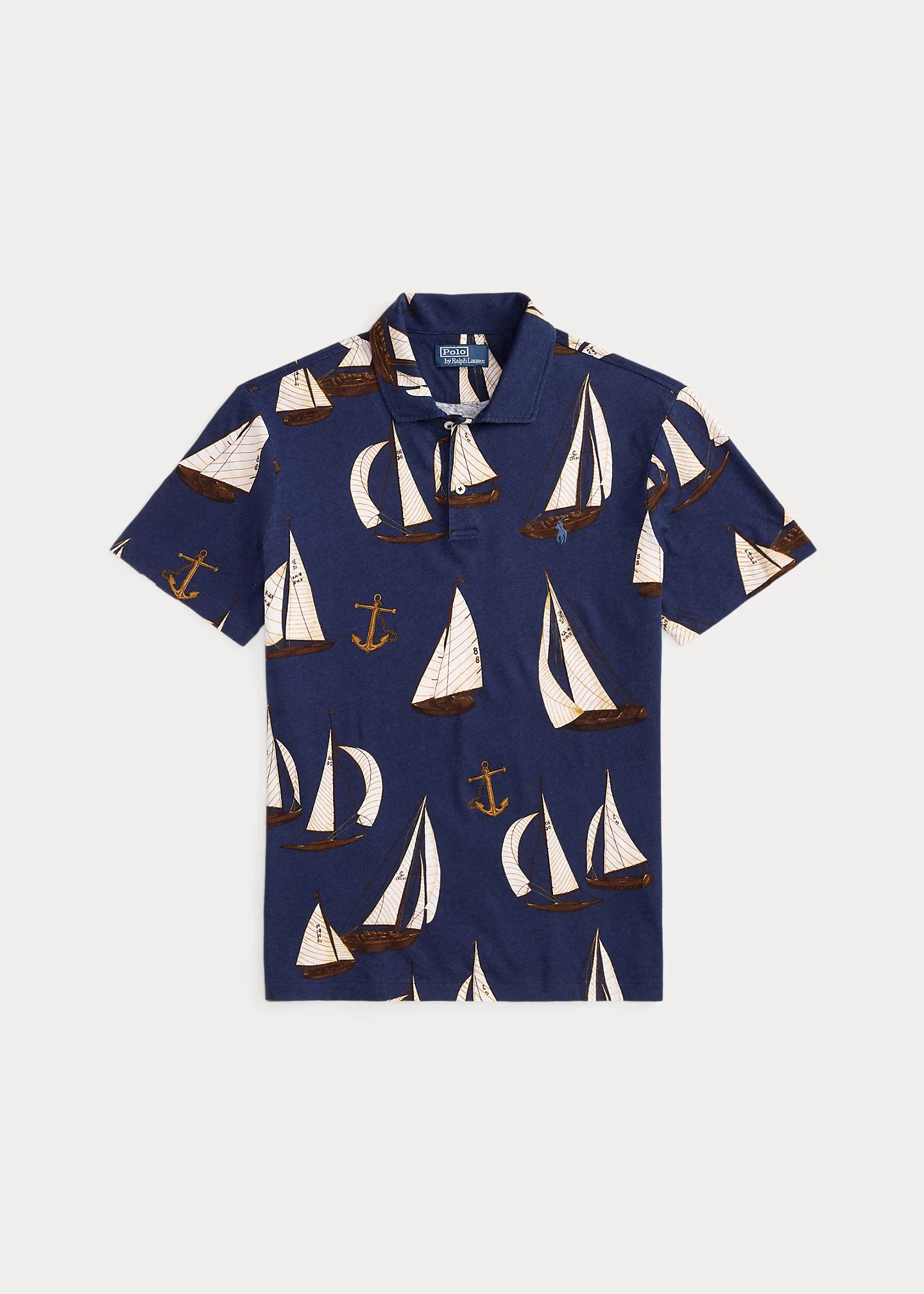 Standard Fit Sailboat Jersey Polo Shirt - 1