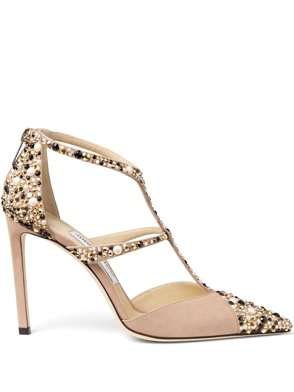 Saoni 100mm crystal-embellished pumps - 1