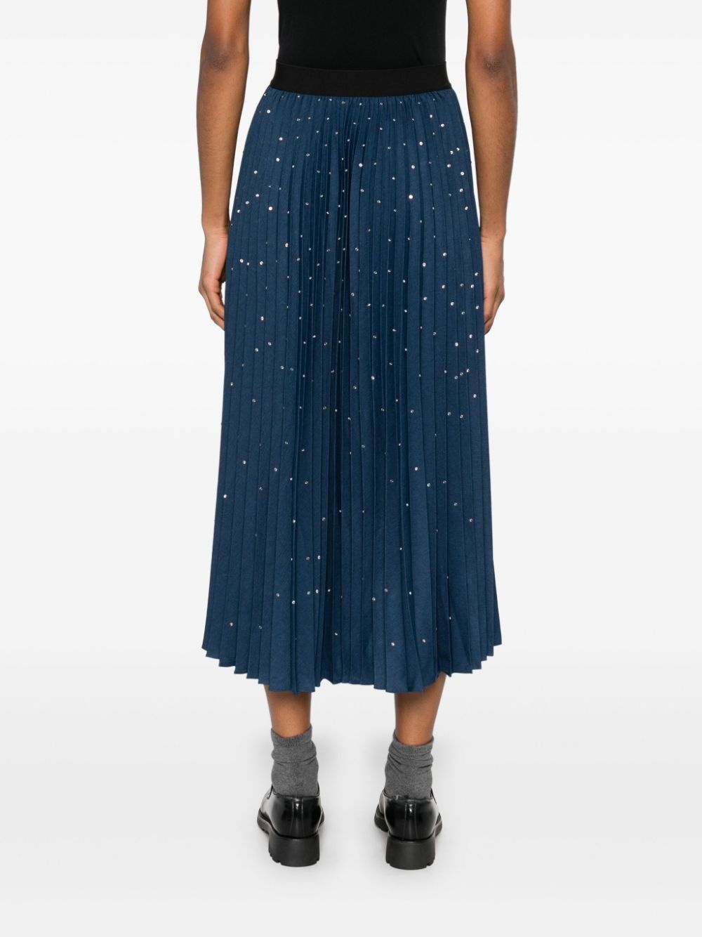 crystal-embellished midi skirt - 4