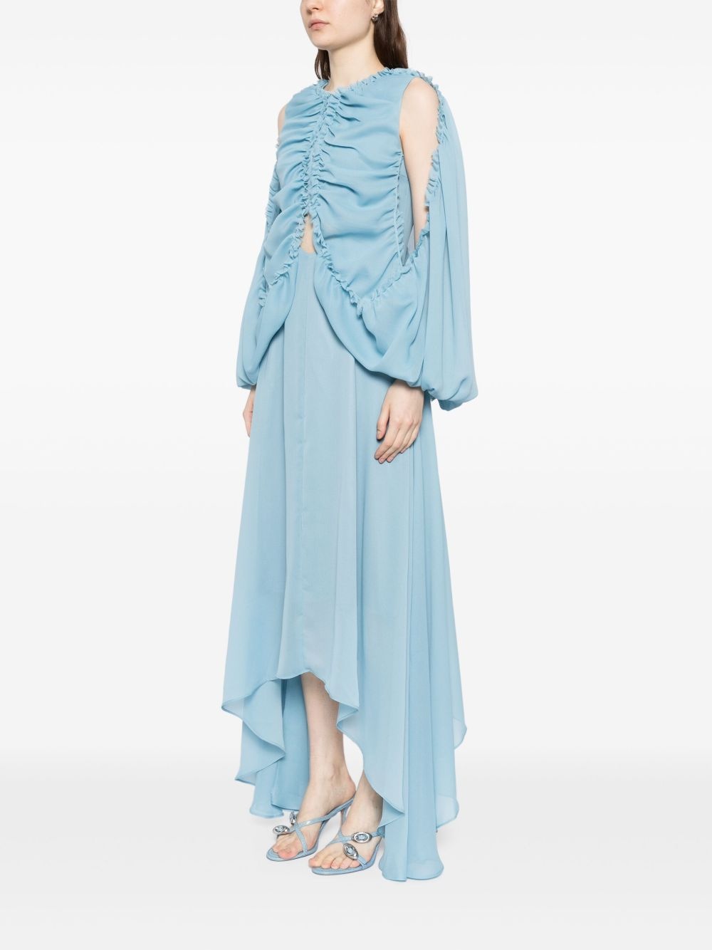 gathered detail dress - 3