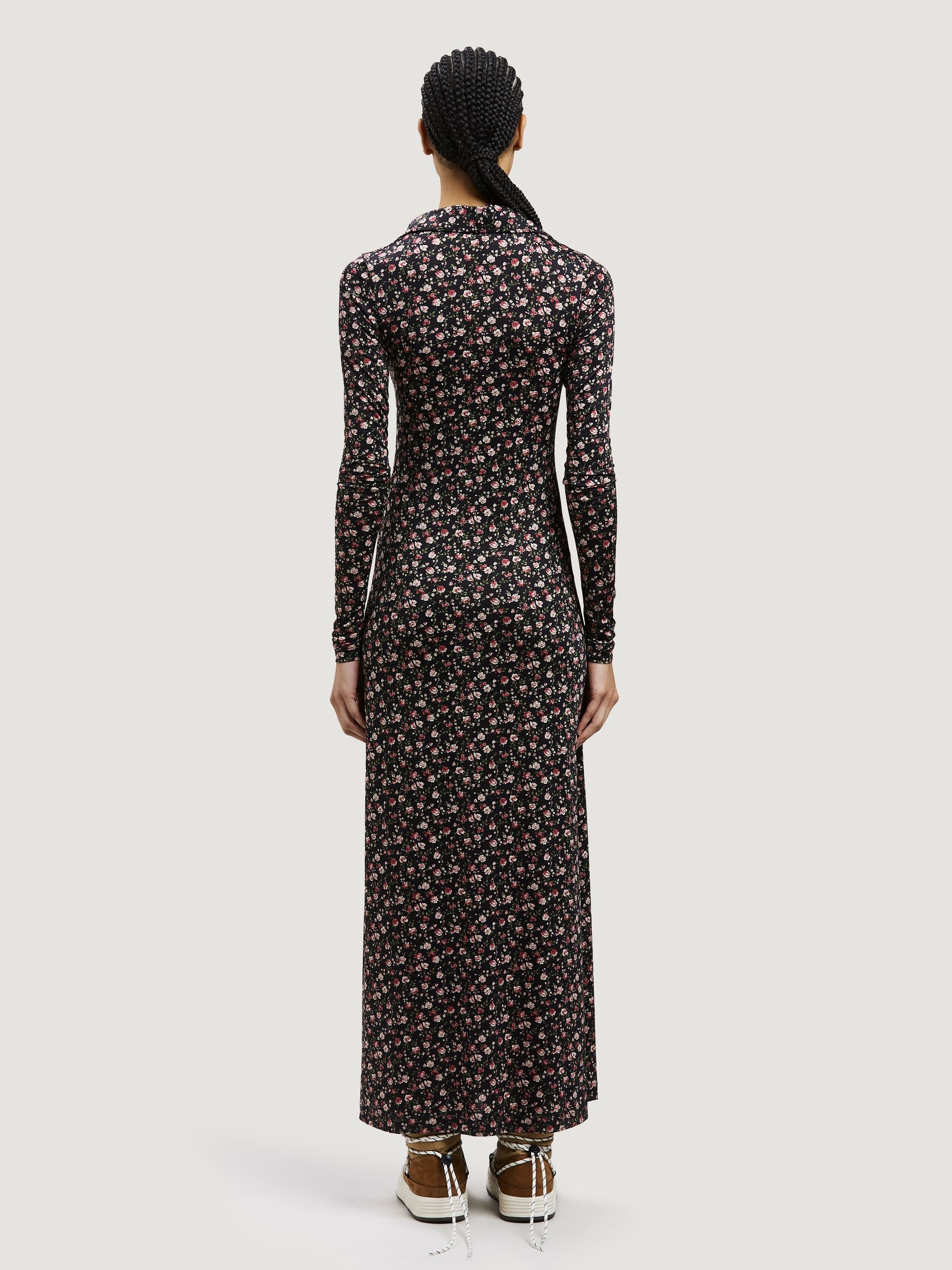 FLOWERS PRINT POLO DRESS - 5