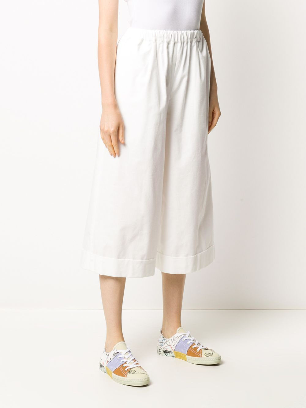 cropped wide-leg trousers - 3