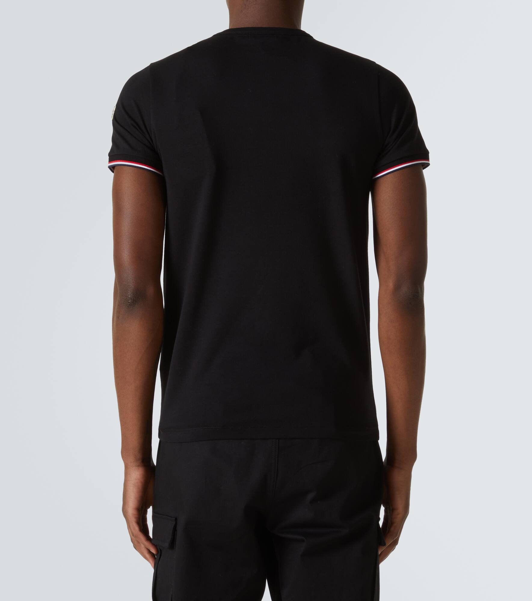 Tricolor cotton-blend jersey T-shirt - 4