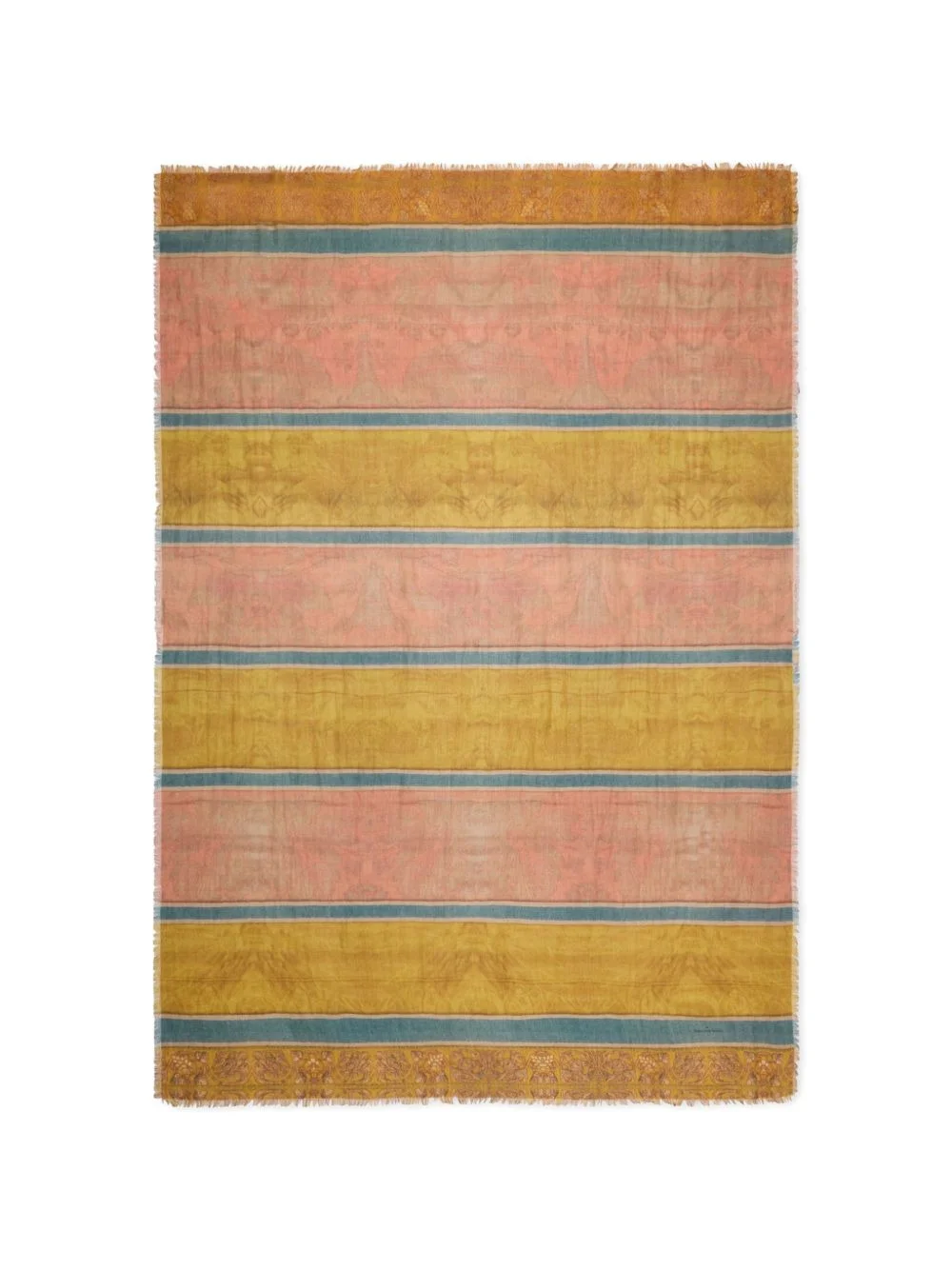 Euclidex striped cashmere scarf - 1