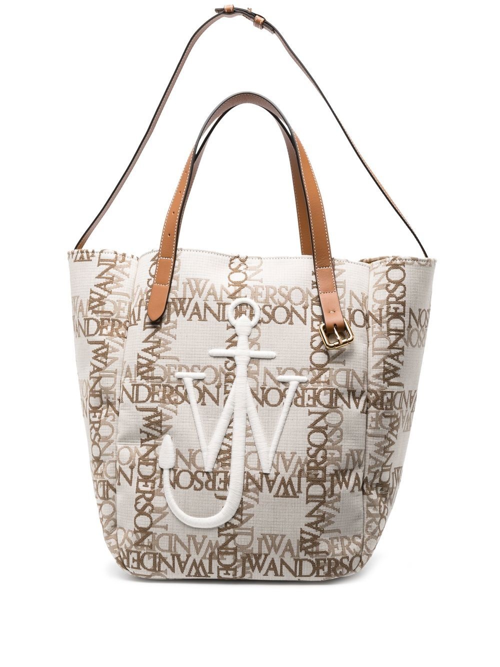 embroidered-logo tote bag - 1