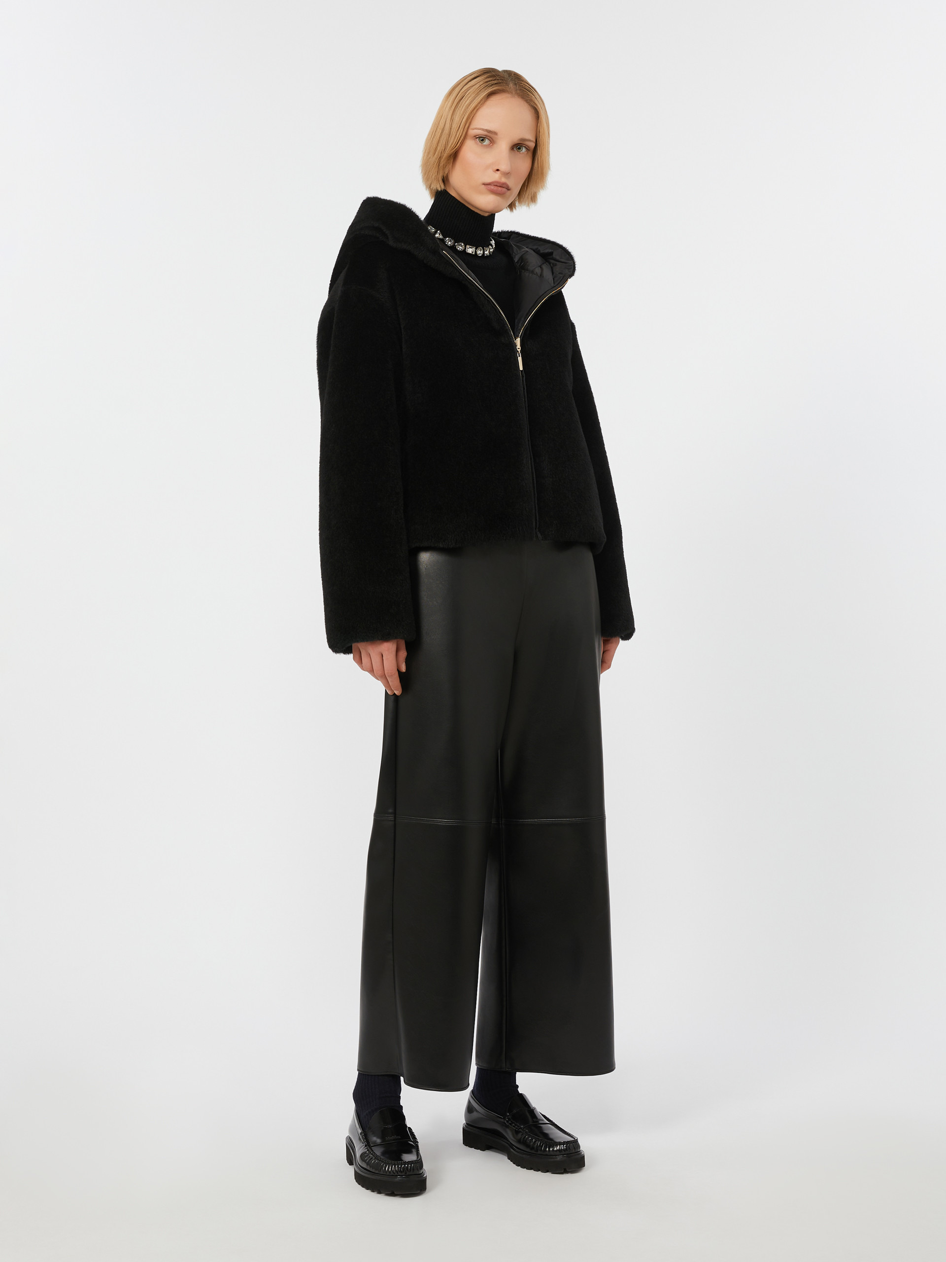 OLLY Short, reversible alpaca and wool padded jacket - 2