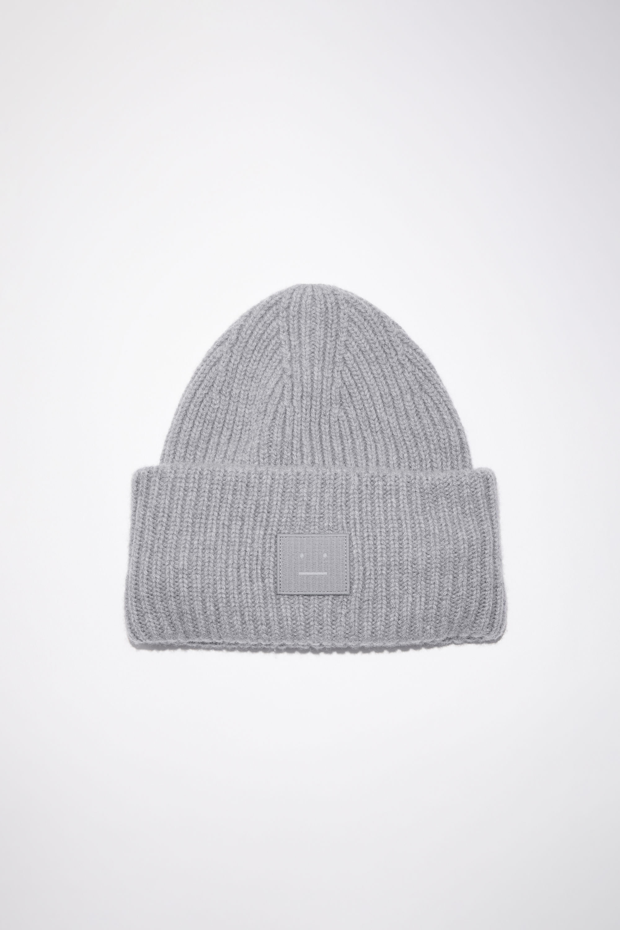 Large face logo beanie - Grey Melange - 1