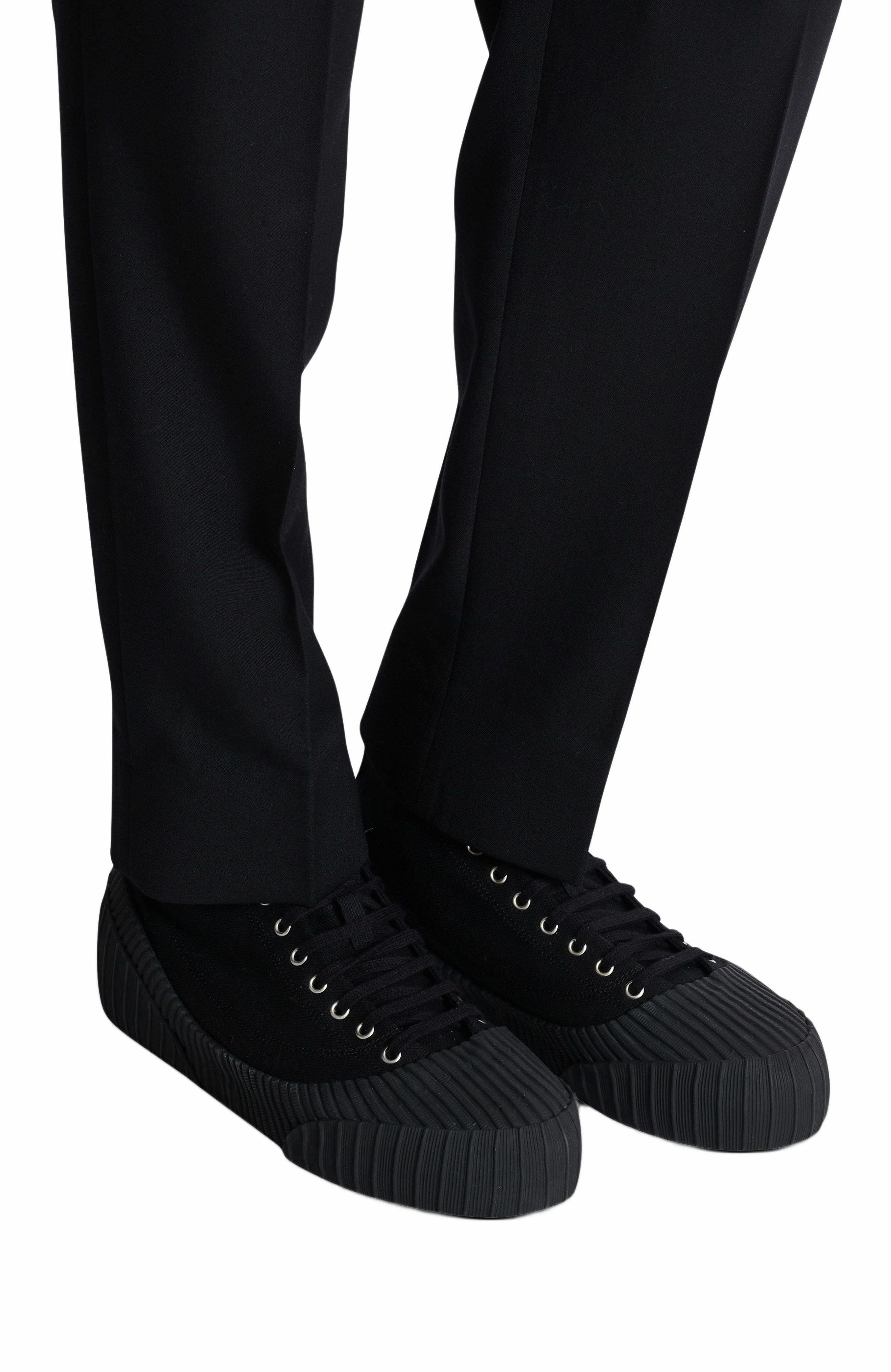 Balmain Riff Low canvas sneakers in Black at Nordstrom - 2