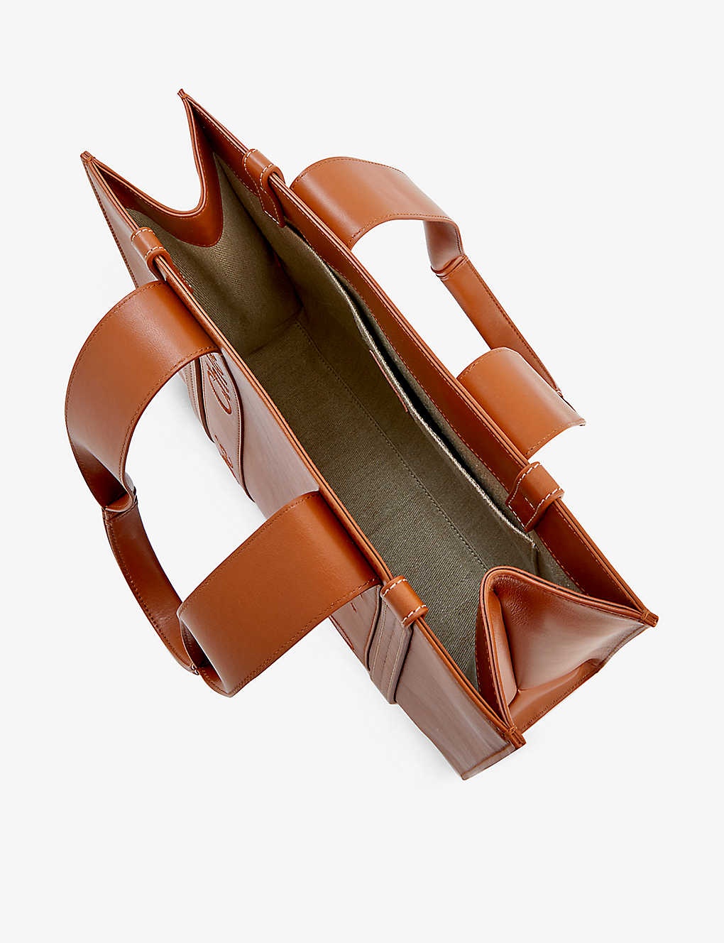 Woody medium leather tote bag - 4