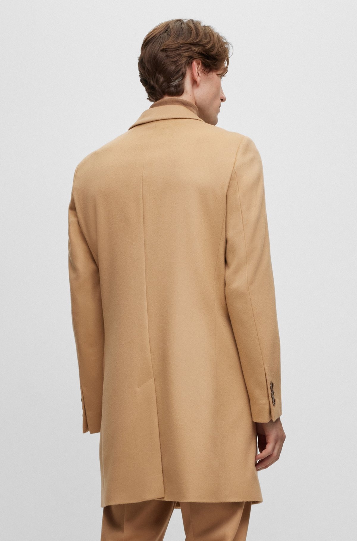 SLIM-FIT COAT IN VIRGIN WOOL AND CASHMERE - 5