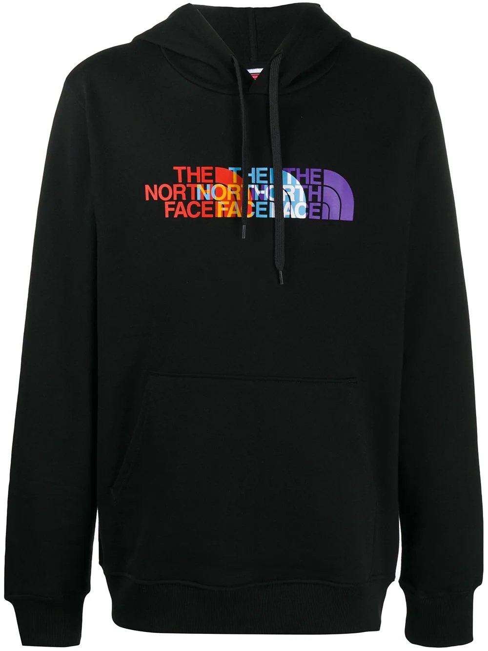 logo-print cotton hoodie - 1