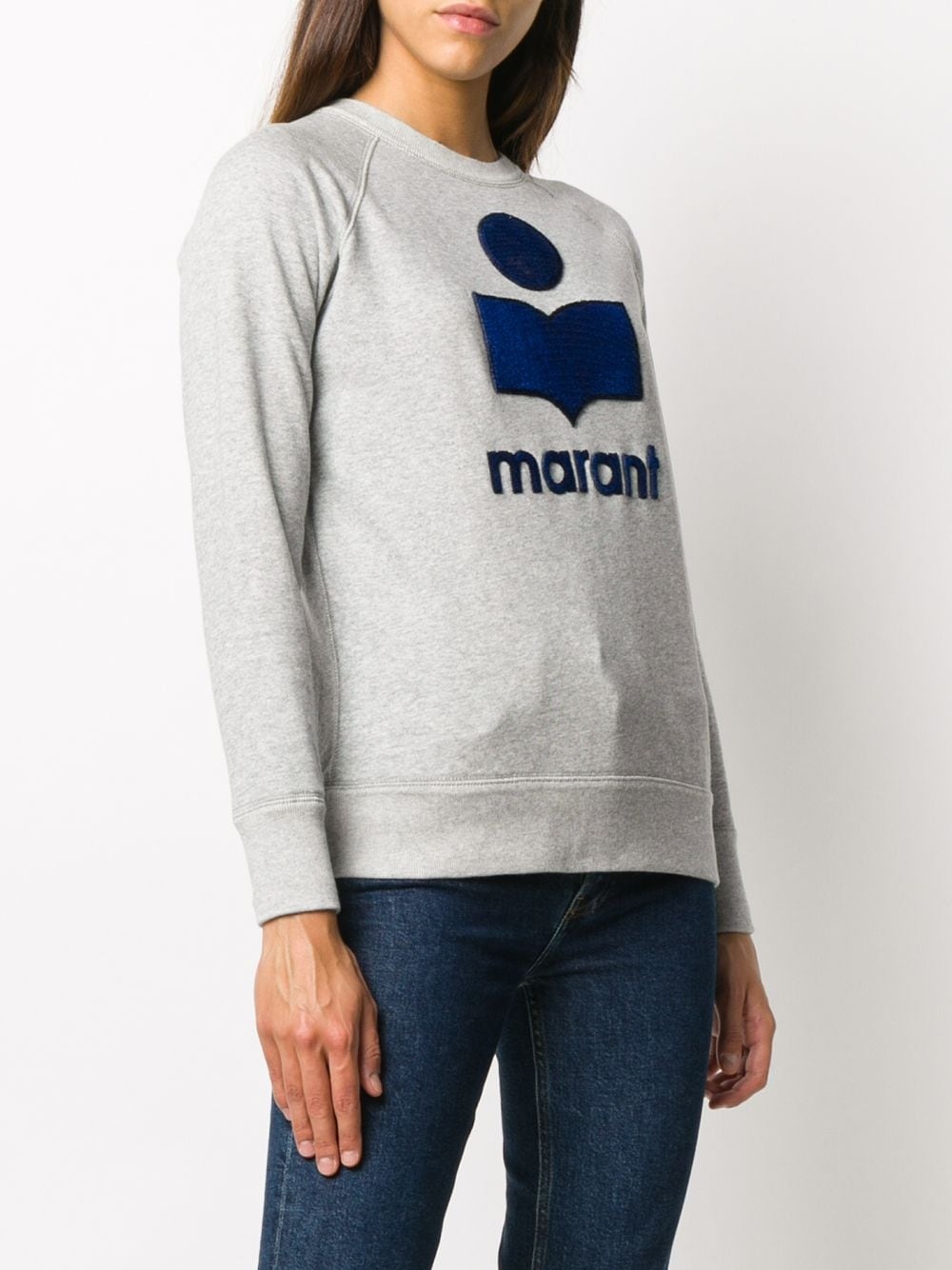 Milly velvet-logo print sweatshirt - 3