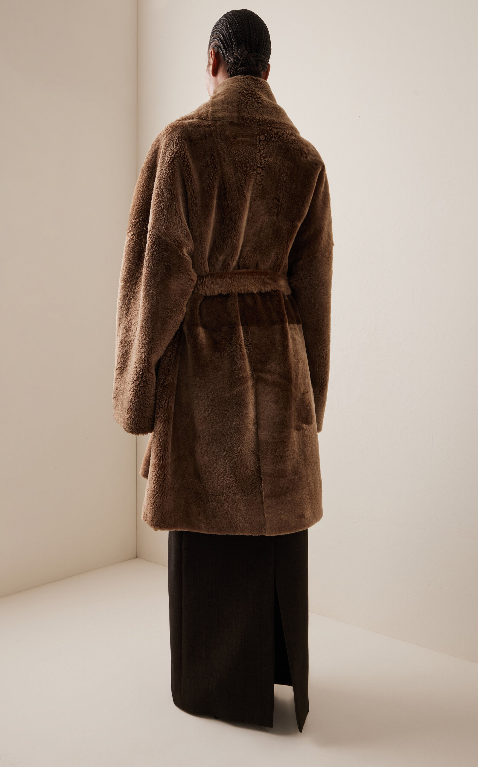Lucja Shearling Coat brown - 4